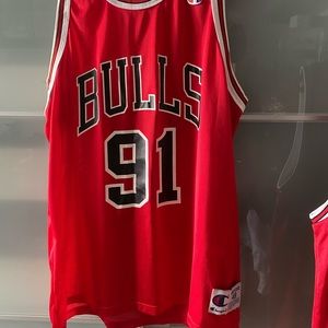 Vintage champion Chicago bulls rodman  jersey